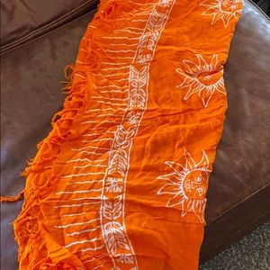 Orange beach sarong